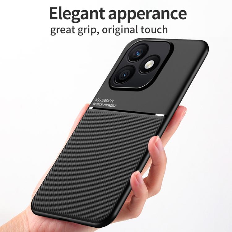 For Honor X8d 4G Classic Tilt Strip Grain Magnetic PC Hybrid TPU Phone Case