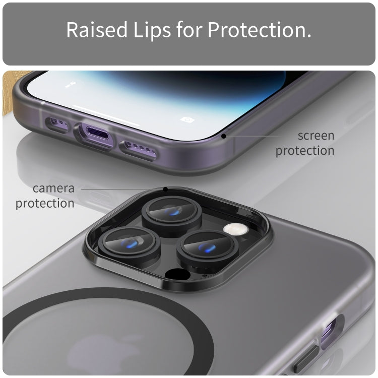 For iPhone 16 Pro MagSafe Frosted Translucent TPU + PC Full Coverage Phone Case