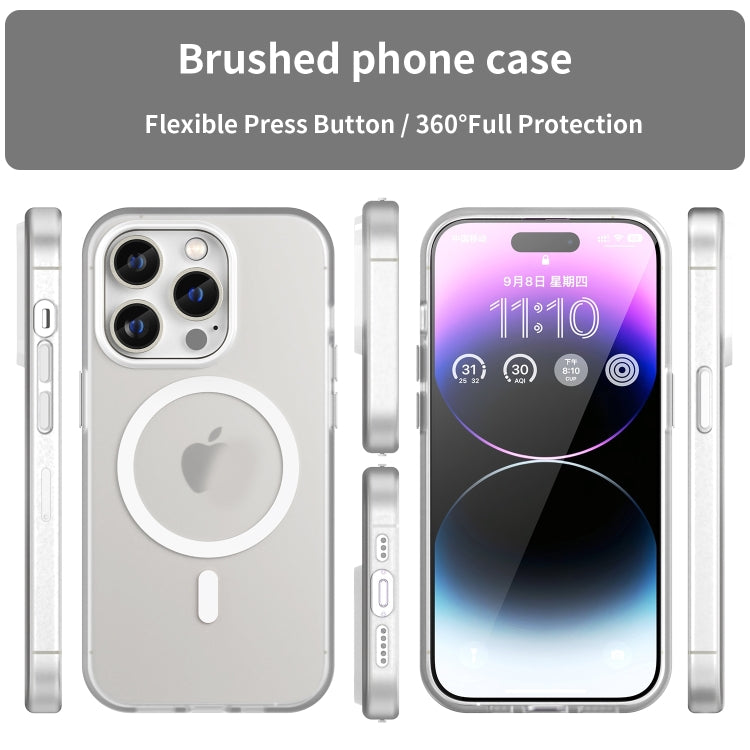 For iPhone 16 Pro MagSafe Frosted Translucent TPU + PC Full Coverage Phone Case