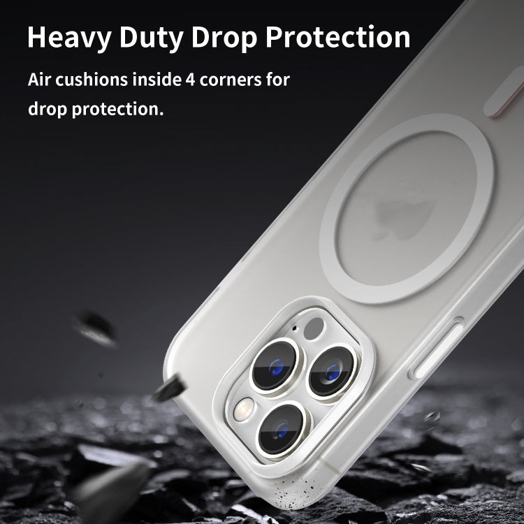 For iPhone 16 Pro MagSafe Frosted Translucent TPU + PC Full Coverage Phone Case