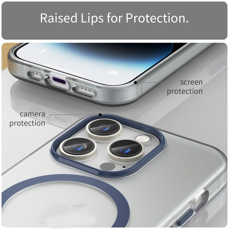 For iPhone 16 Pro MagSafe Frosted Translucent TPU + PC Full Coverage Phone Case