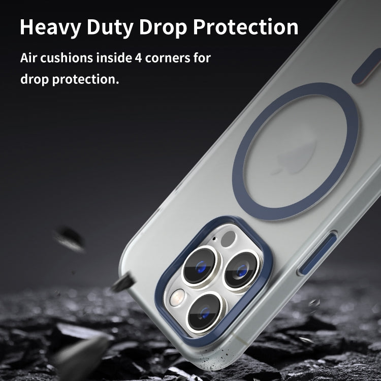 For iPhone 16 Pro MagSafe Frosted Translucent TPU + PC Full Coverage Phone Case