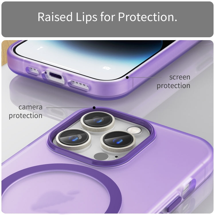 For iPhone 16 Pro MagSafe Frosted Translucent TPU + PC Full Coverage Phone Case