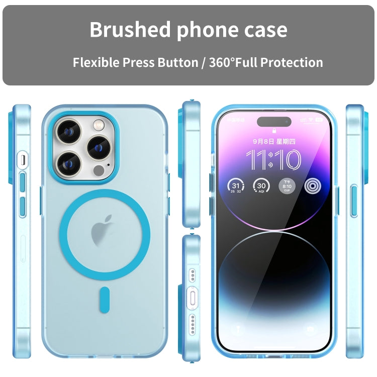 For iPhone 16 Pro MagSafe Frosted Translucent TPU + PC Full Coverage Phone Case