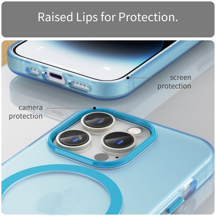 For iPhone 16 Pro MagSafe Frosted Translucent TPU + PC Full Coverage Phone Case