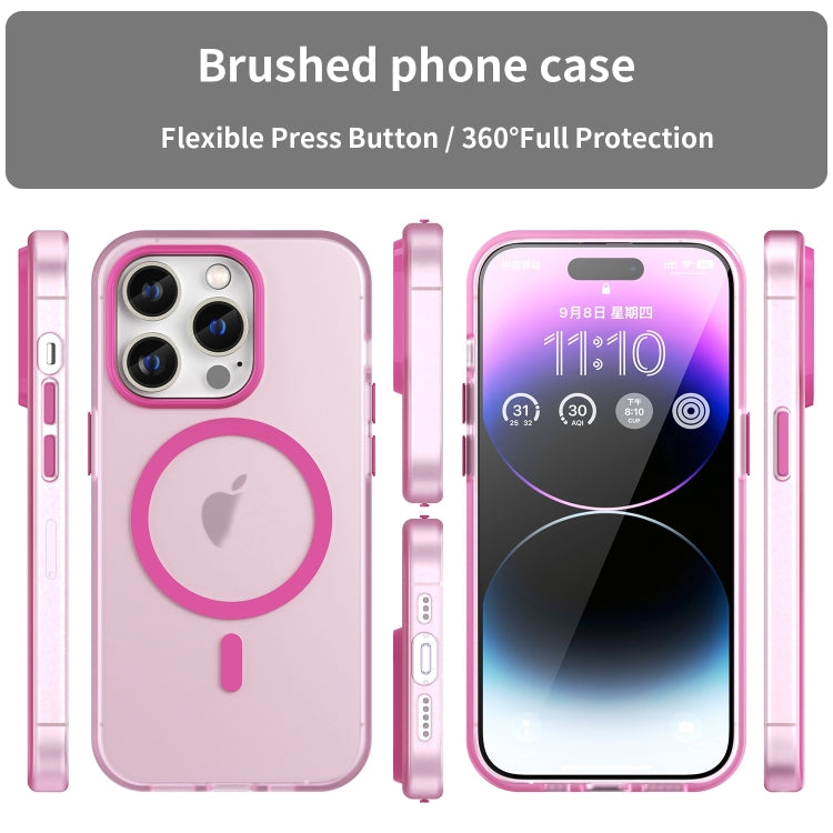 For iPhone 16 Pro MagSafe Frosted Translucent TPU + PC Full Coverage Phone Case