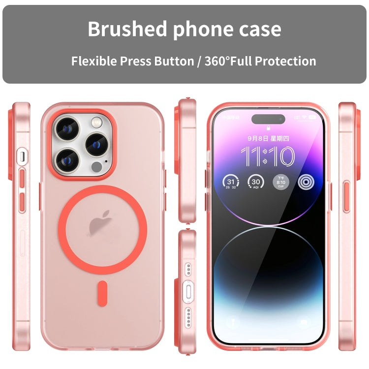 For iPhone 16 Pro MagSafe Frosted Translucent TPU + PC Full Coverage Phone Case