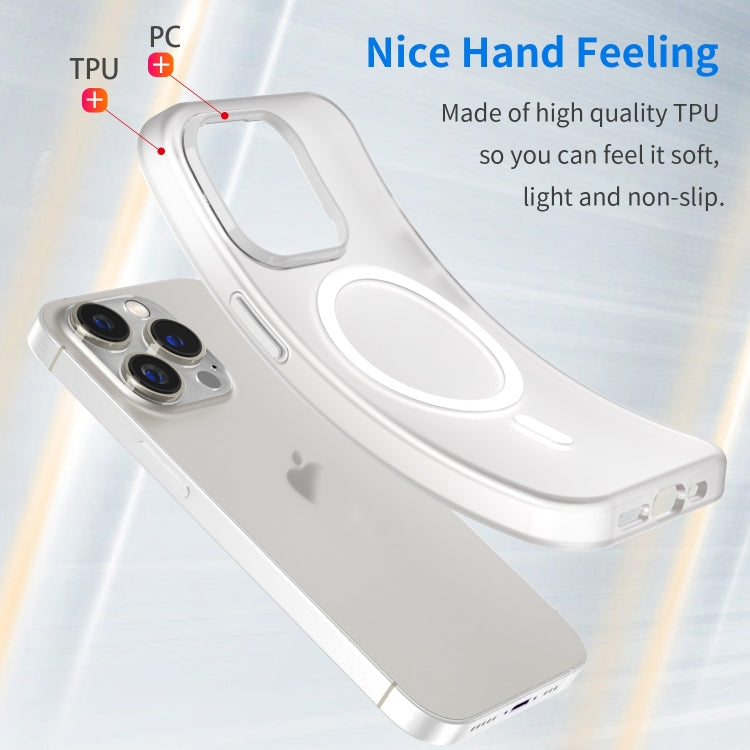 For iPhone 16 Pro Max MagSafe Frosted Translucent TPU + PC Full Coverage Phone Case