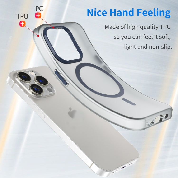 For iPhone 16 Pro Max MagSafe Frosted Translucent TPU + PC Full Coverage Phone Case