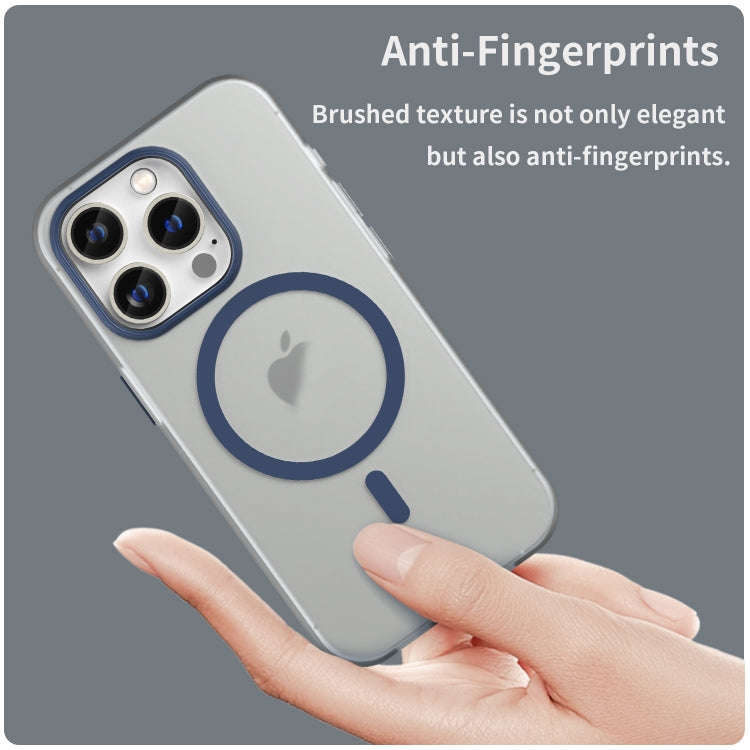 For iPhone 16 Pro Max MagSafe Frosted Translucent TPU + PC Full Coverage Phone Case