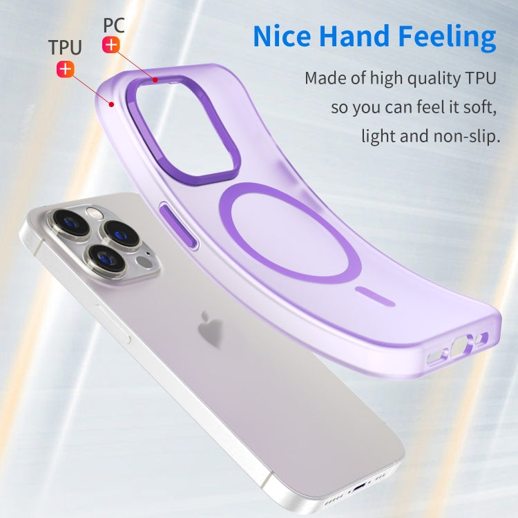 For iPhone 16 Pro Max MagSafe Frosted Translucent TPU + PC Full Coverage Phone Case