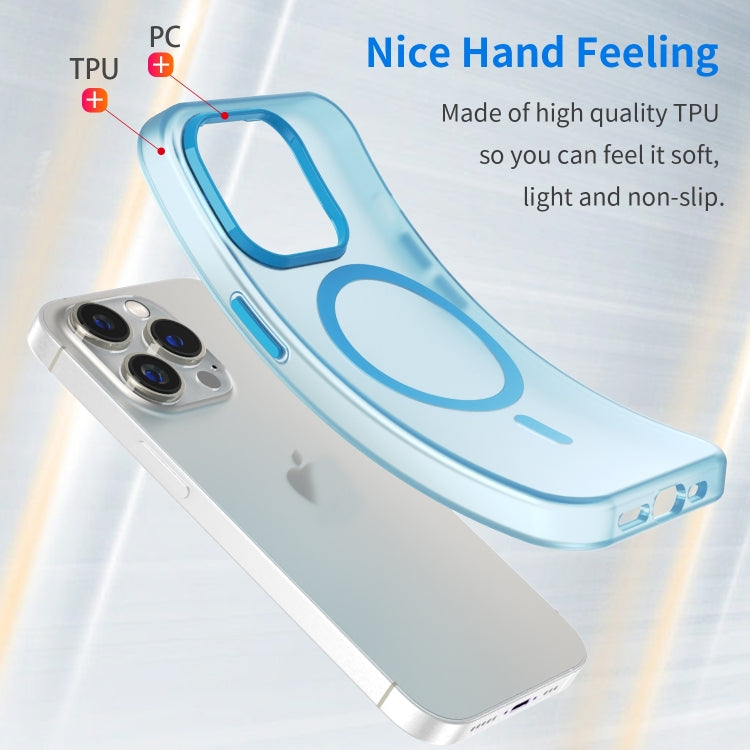 For iPhone 16 Pro Max MagSafe Frosted Translucent TPU + PC Full Coverage Phone Case