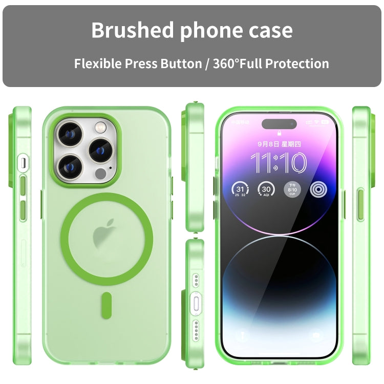 For iPhone 16 Pro Max MagSafe Frosted Translucent TPU + PC Full Coverage Phone Case