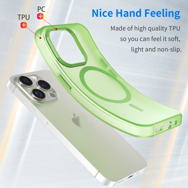 For iPhone 16 Pro Max MagSafe Frosted Translucent TPU + PC Full Coverage Phone Case