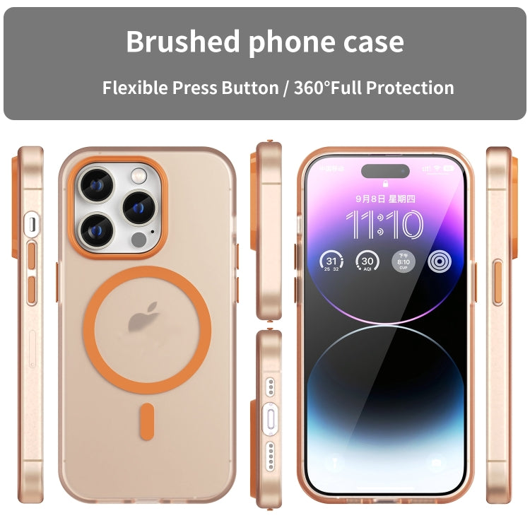 For iPhone 16 Pro Max MagSafe Frosted Translucent TPU + PC Full Coverage Phone Case