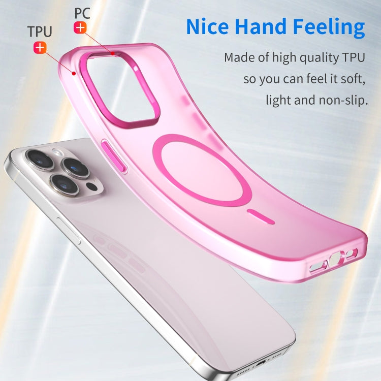 For iPhone 15 Pro Max MagSafe Frosted Translucent TPU + PC Full Coverage Phone Case