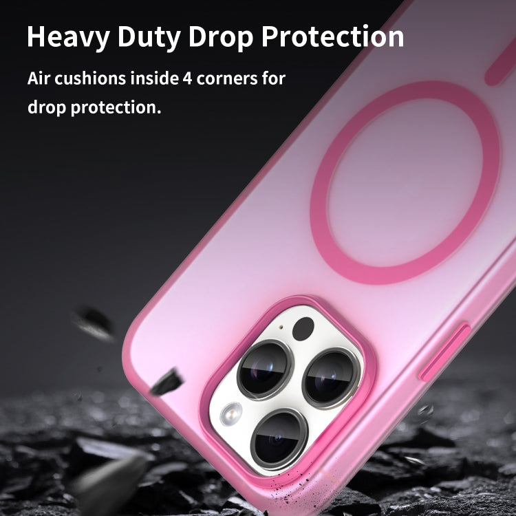 For iPhone 15 Pro Max MagSafe Frosted Translucent TPU + PC Full Coverage Phone Case
