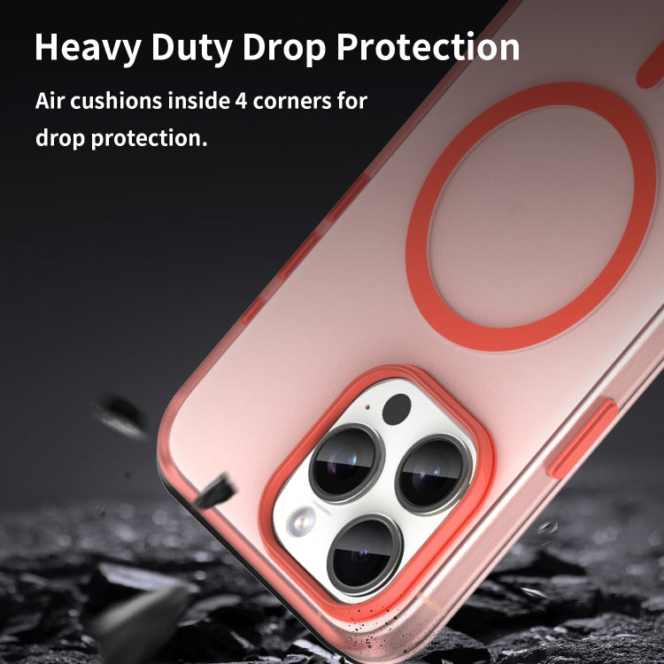 For iPhone 15 Pro Max MagSafe Frosted Translucent TPU + PC Full Coverage Phone Case