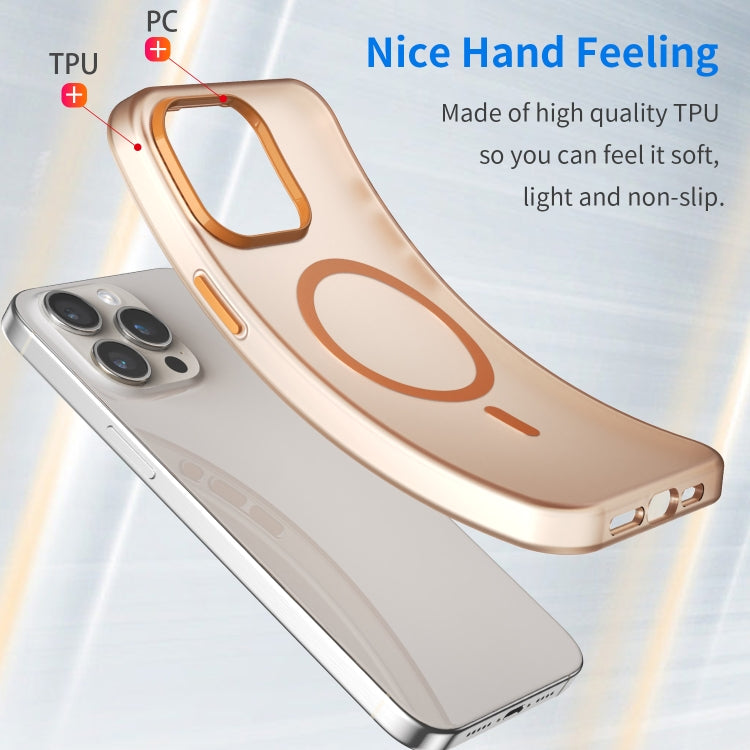 For iPhone 15 Pro Max MagSafe Frosted Translucent TPU + PC Full Coverage Phone Case