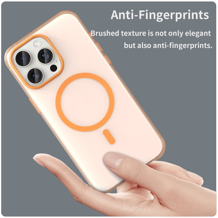 For iPhone 15 Pro Max MagSafe Frosted Translucent TPU + PC Full Coverage Phone Case