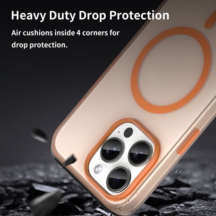 For iPhone 15 Pro Max MagSafe Frosted Translucent TPU + PC Full Coverage Phone Case