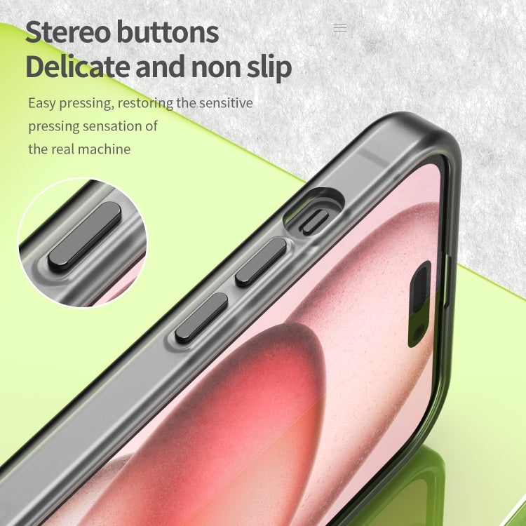For iPhone 15 Plus MagSafe Frosted Translucent TPU + PC Full Coverage Phone Case