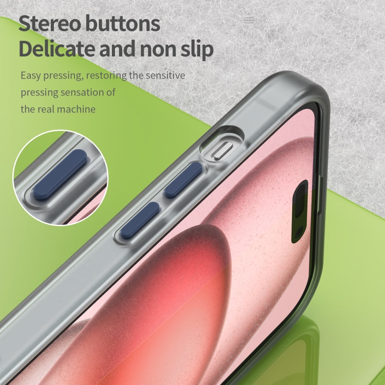 For iPhone 15 Plus MagSafe Frosted Translucent TPU + PC Full Coverage Phone Case