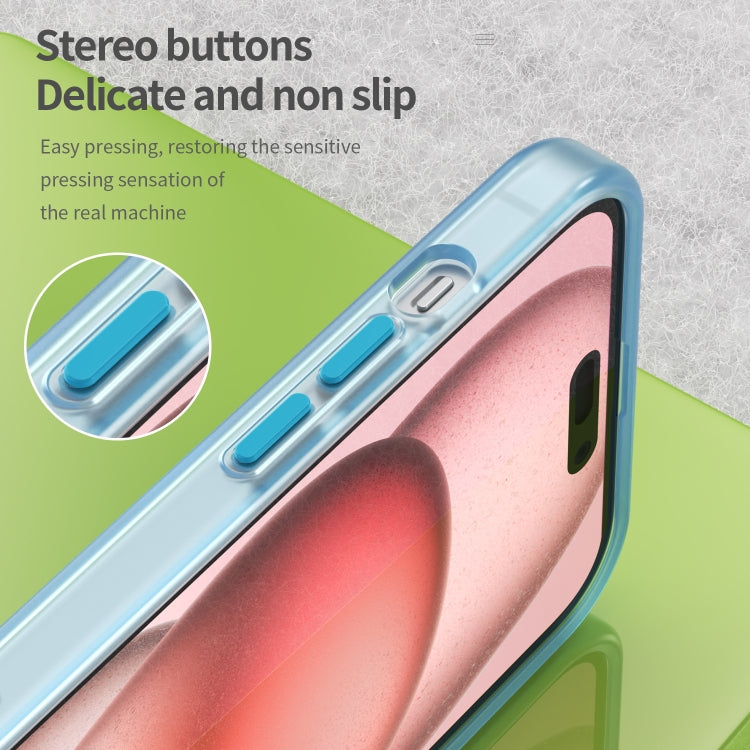 For iPhone 15 Plus MagSafe Frosted Translucent TPU + PC Full Coverage Phone Case