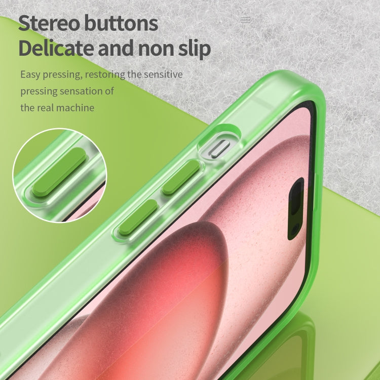 For iPhone 15 Plus MagSafe Frosted Translucent TPU + PC Full Coverage Phone Case