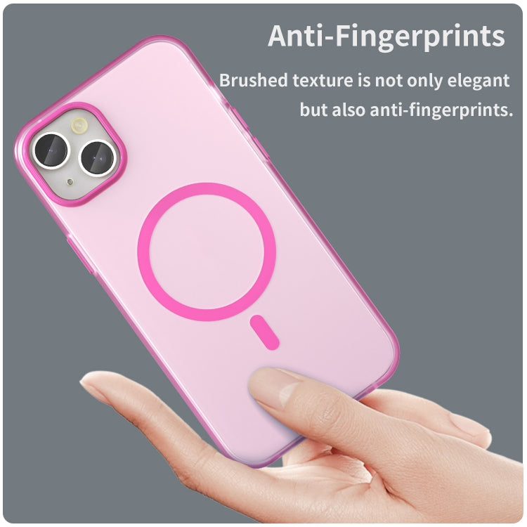For iPhone 15 Plus MagSafe Frosted Translucent TPU + PC Full Coverage Phone Case