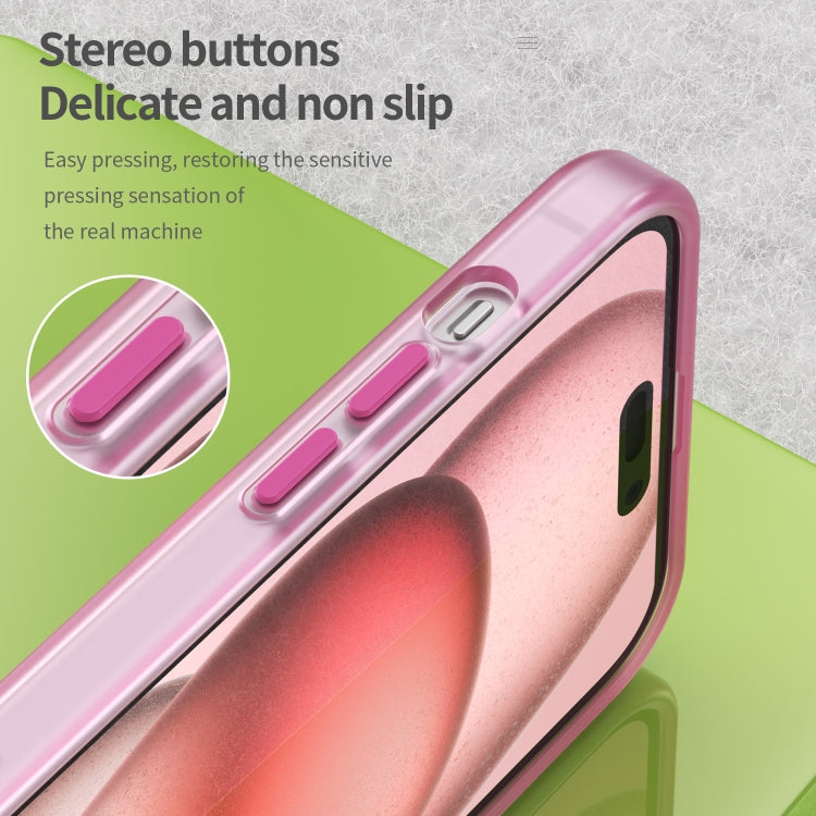 For iPhone 15 Plus MagSafe Frosted Translucent TPU + PC Full Coverage Phone Case
