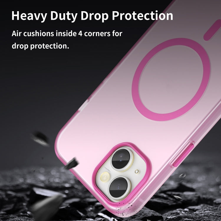 For iPhone 15 Plus MagSafe Frosted Translucent TPU + PC Full Coverage Phone Case