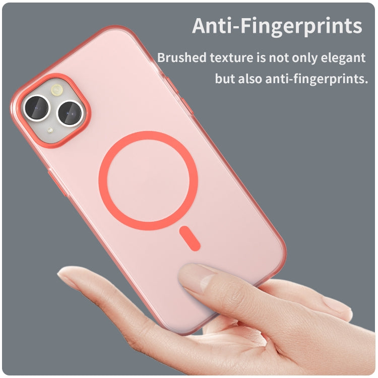 For iPhone 15 Plus MagSafe Frosted Translucent TPU + PC Full Coverage Phone Case