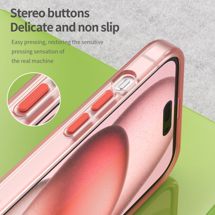 For iPhone 15 Plus MagSafe Frosted Translucent TPU + PC Full Coverage Phone Case