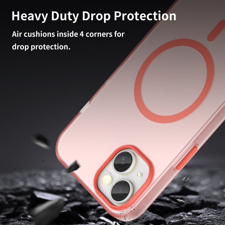 For iPhone 15 Plus MagSafe Frosted Translucent TPU + PC Full Coverage Phone Case