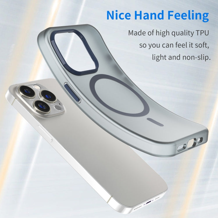 For iPhone 14 Pro Max MagSafe Frosted Translucent TPU + PC Full Coverage Phone Case