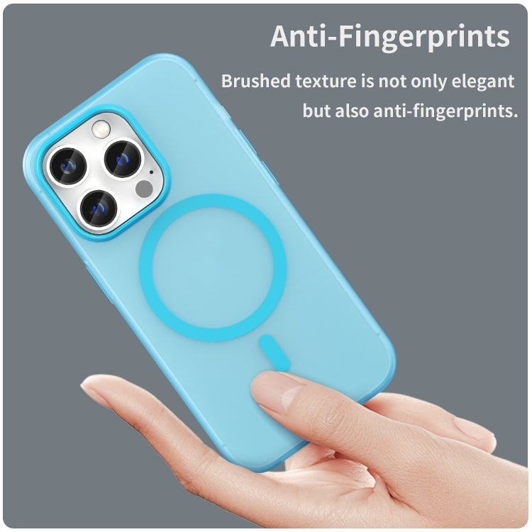 For iPhone 14 Pro Max MagSafe Frosted Translucent TPU + PC Full Coverage Phone Case