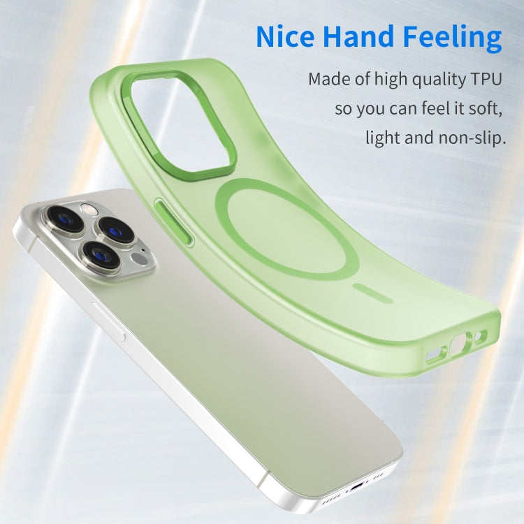 For iPhone 14 Pro Max MagSafe Frosted Translucent TPU + PC Full Coverage Phone Case