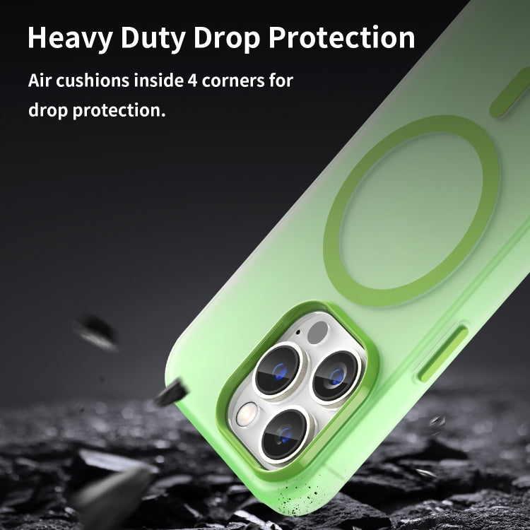 For iPhone 14 Pro Max MagSafe Frosted Translucent TPU + PC Full Coverage Phone Case