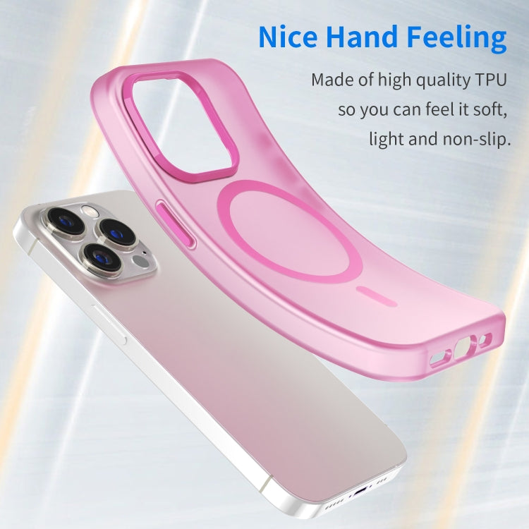 For iPhone 14 Pro Max MagSafe Frosted Translucent TPU + PC Full Coverage Phone Case