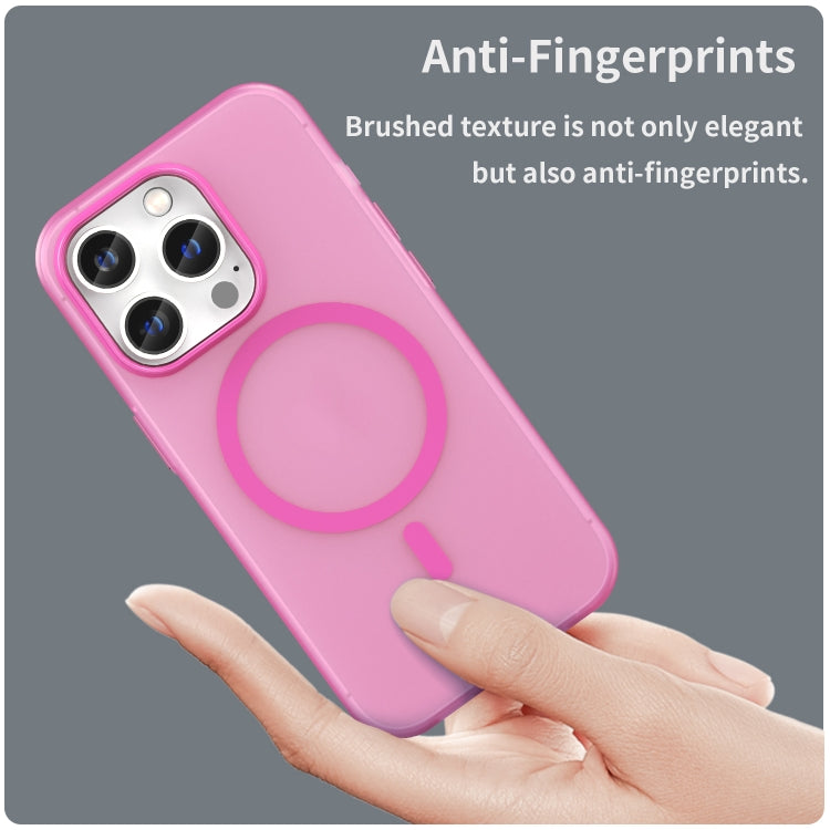 For iPhone 14 Pro Max MagSafe Frosted Translucent TPU + PC Full Coverage Phone Case
