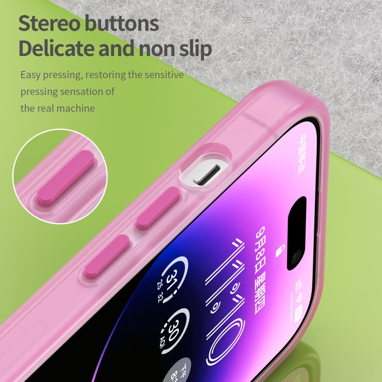 For iPhone 14 Pro Max MagSafe Frosted Translucent TPU + PC Full Coverage Phone Case