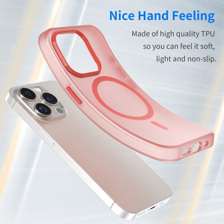 For iPhone 14 Pro Max MagSafe Frosted Translucent TPU + PC Full Coverage Phone Case