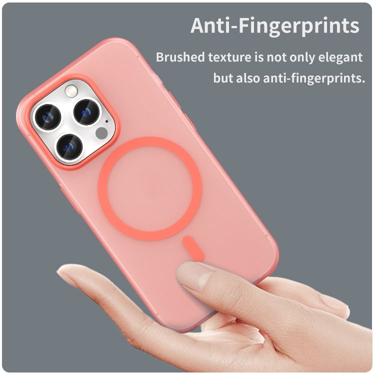 For iPhone 14 Pro Max MagSafe Frosted Translucent TPU + PC Full Coverage Phone Case