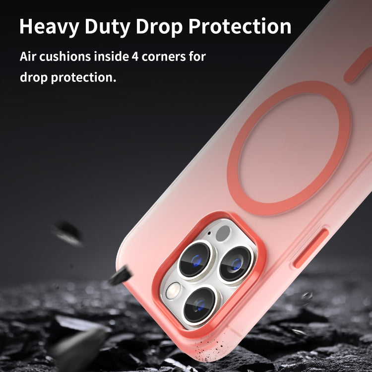 For iPhone 14 Pro Max MagSafe Frosted Translucent TPU + PC Full Coverage Phone Case