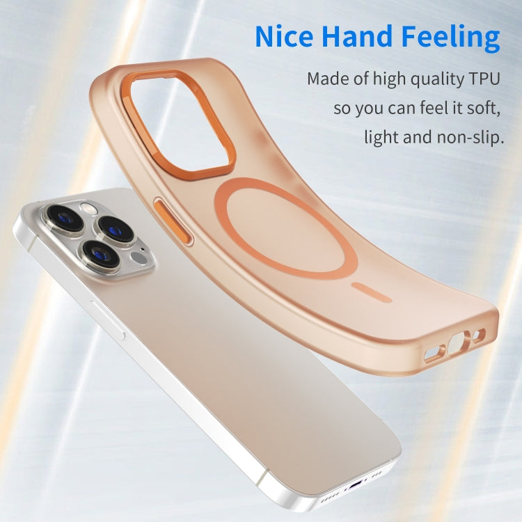 For iPhone 14 Pro Max MagSafe Frosted Translucent TPU + PC Full Coverage Phone Case