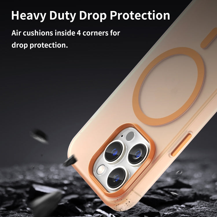 For iPhone 14 Pro Max MagSafe Frosted Translucent TPU + PC Full Coverage Phone Case