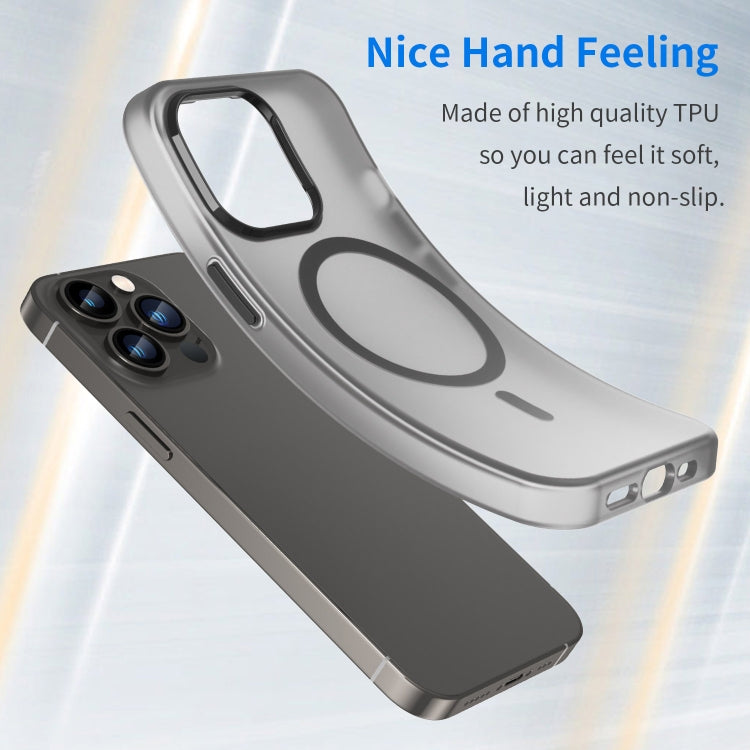 For iPhone 13 Pro Max MagSafe Frosted Translucent TPU + PC Full Coverage Phone Case