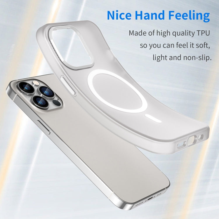 For iPhone 13 Pro Max MagSafe Frosted Translucent TPU + PC Full Coverage Phone Case
