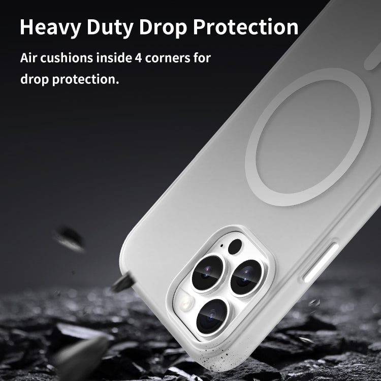 For iPhone 13 Pro Max MagSafe Frosted Translucent TPU + PC Full Coverage Phone Case
